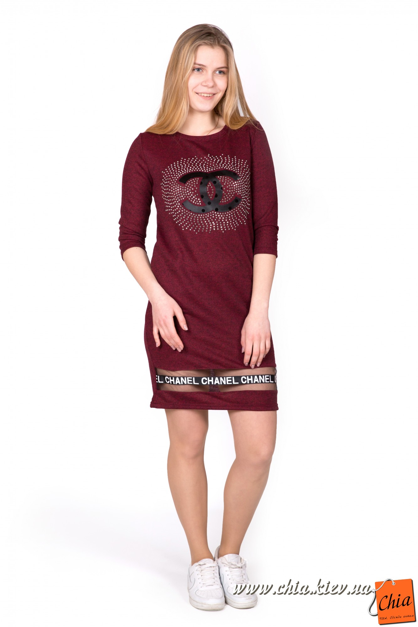 Платье Chanel Трехнитка С Петлей