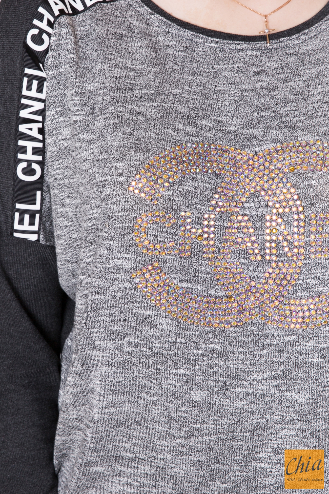Джемпер Chanel Трикотаж Со Стразами