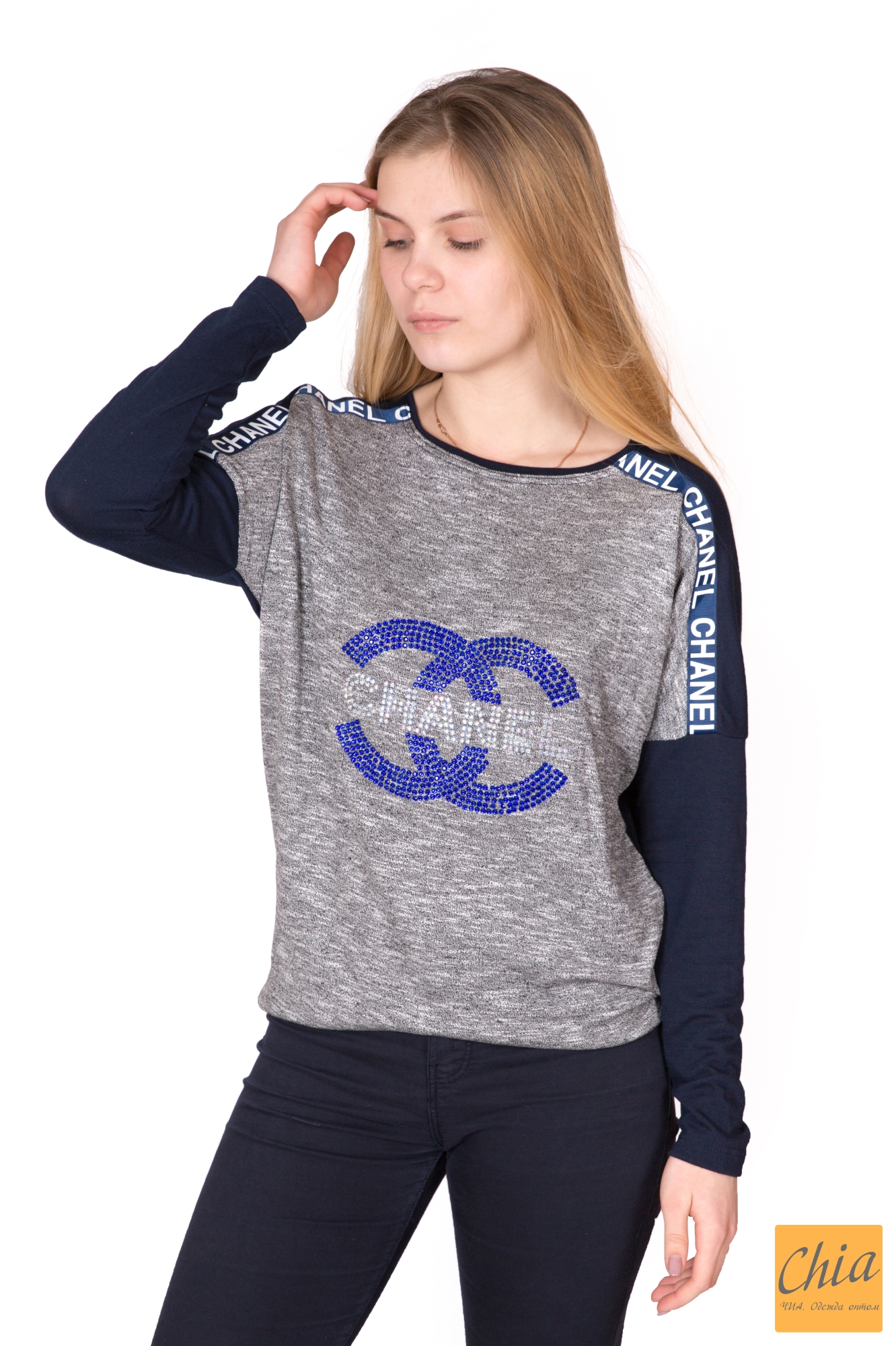 Джемпер Chanel Трикотаж Со Стразами