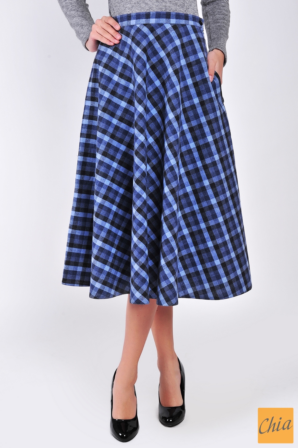 Юбка в клетку женская пышная