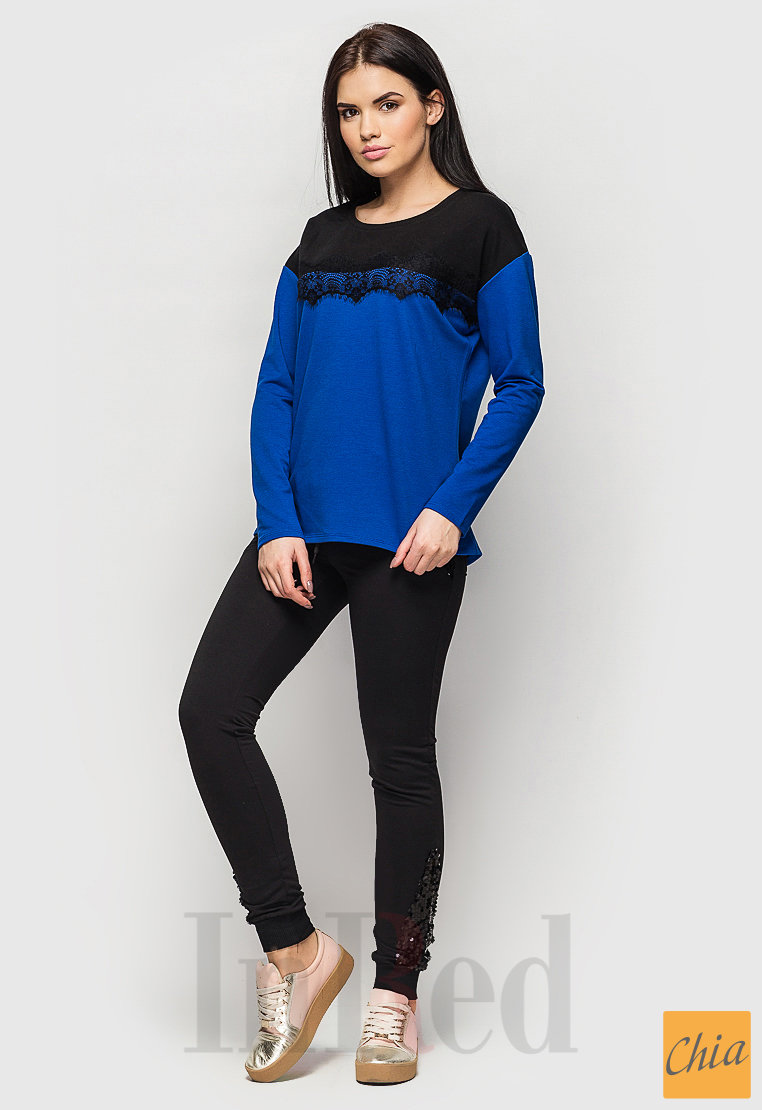 Свитшот "ELLE" сине-черный