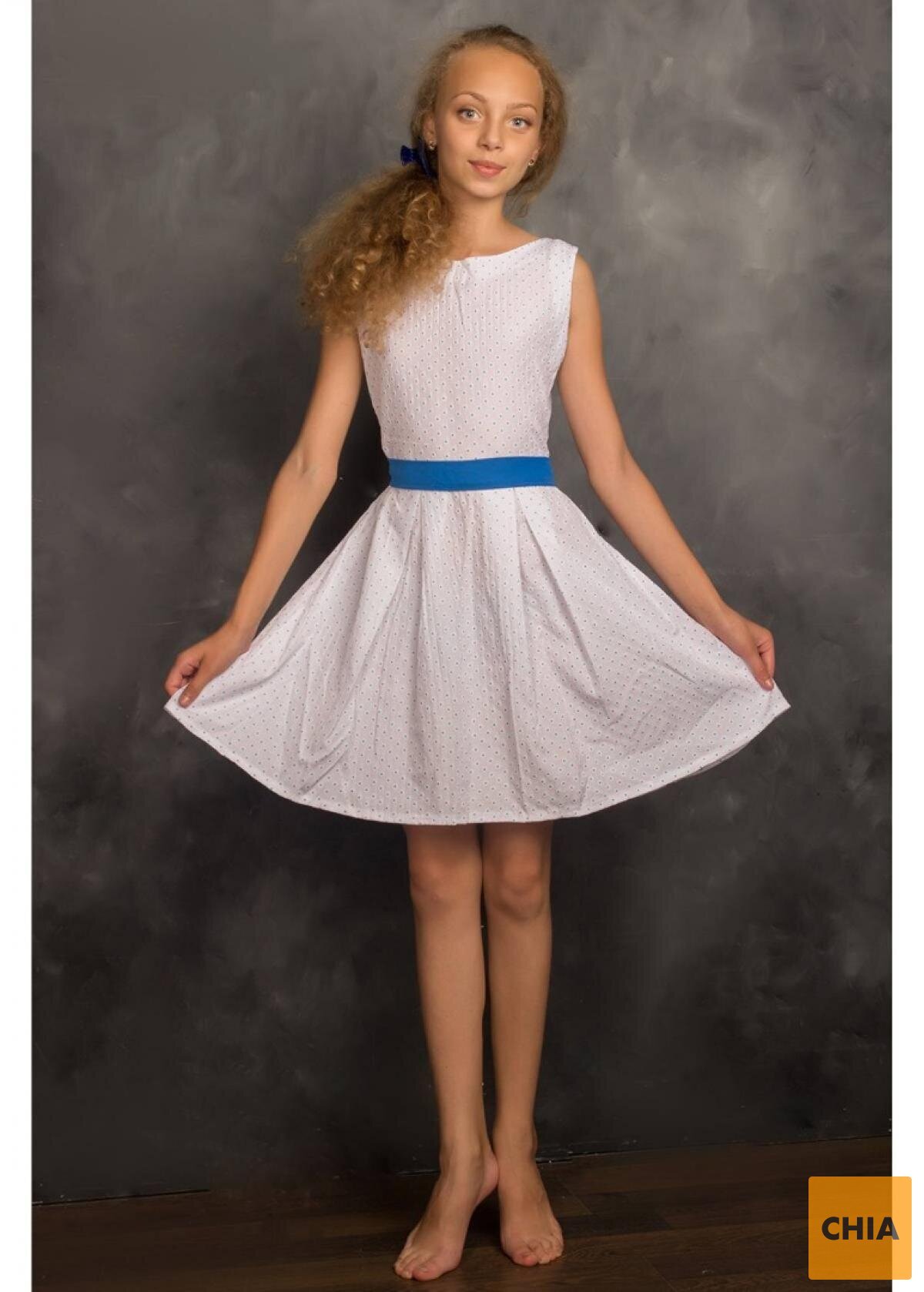 Платье Ромашка, голубой