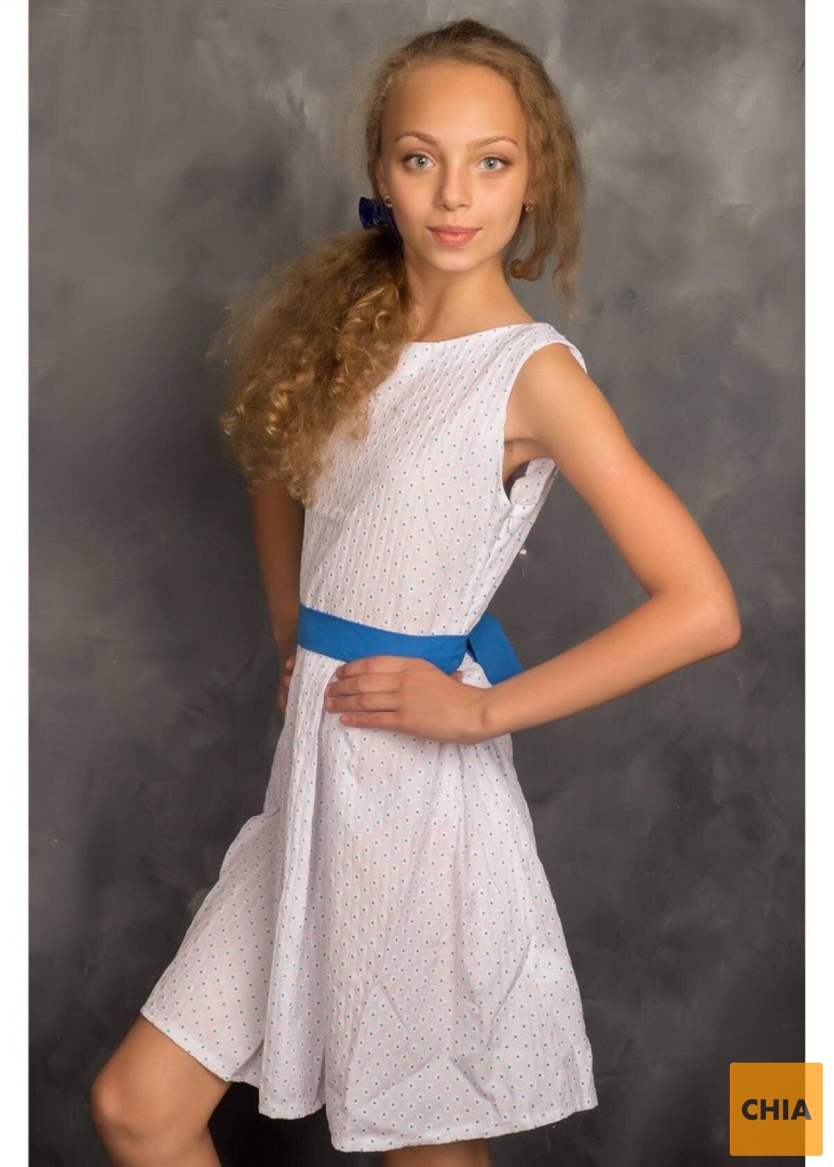 Платье Ромашка, голубой