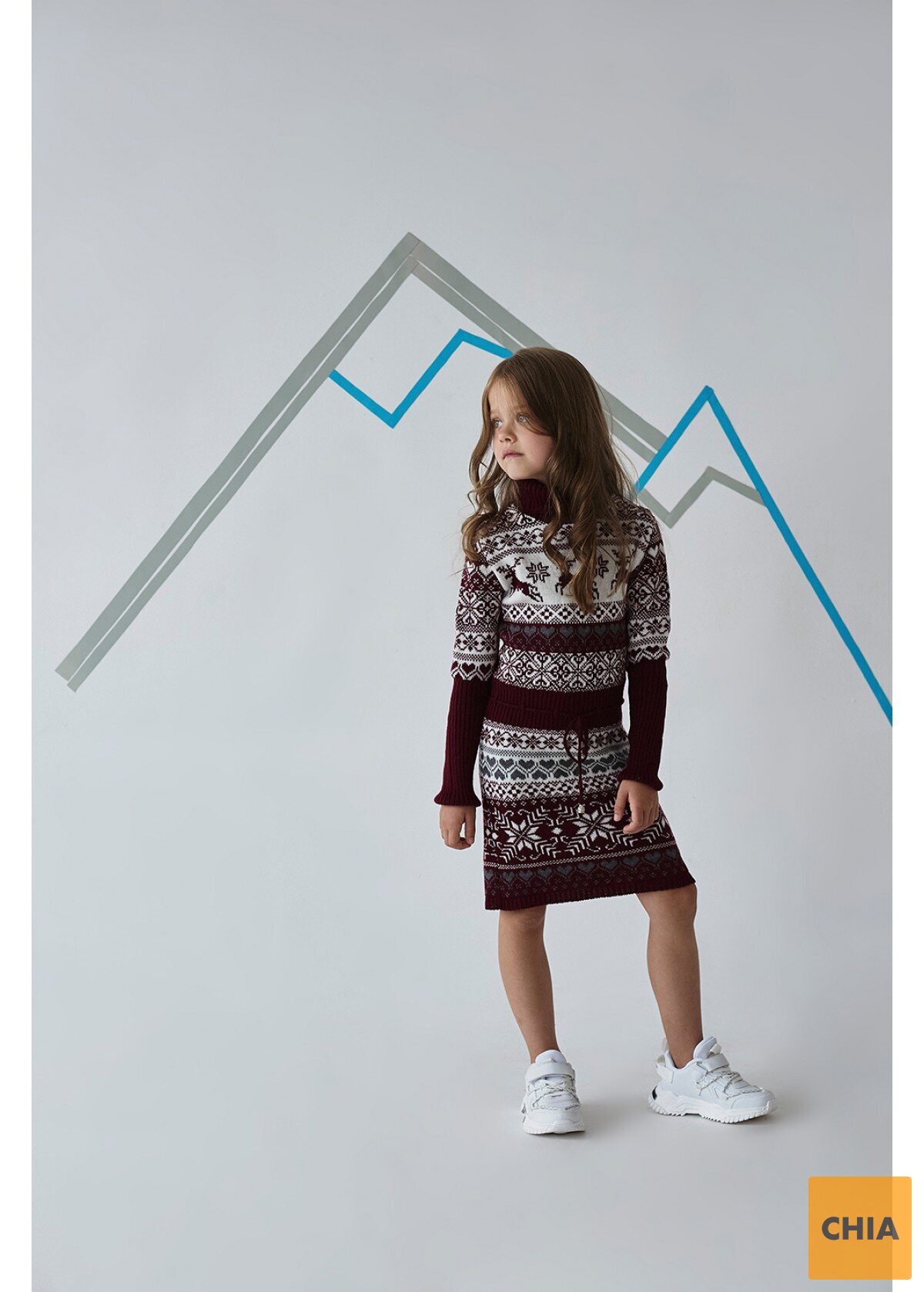 Платье Лапландия, бордовый