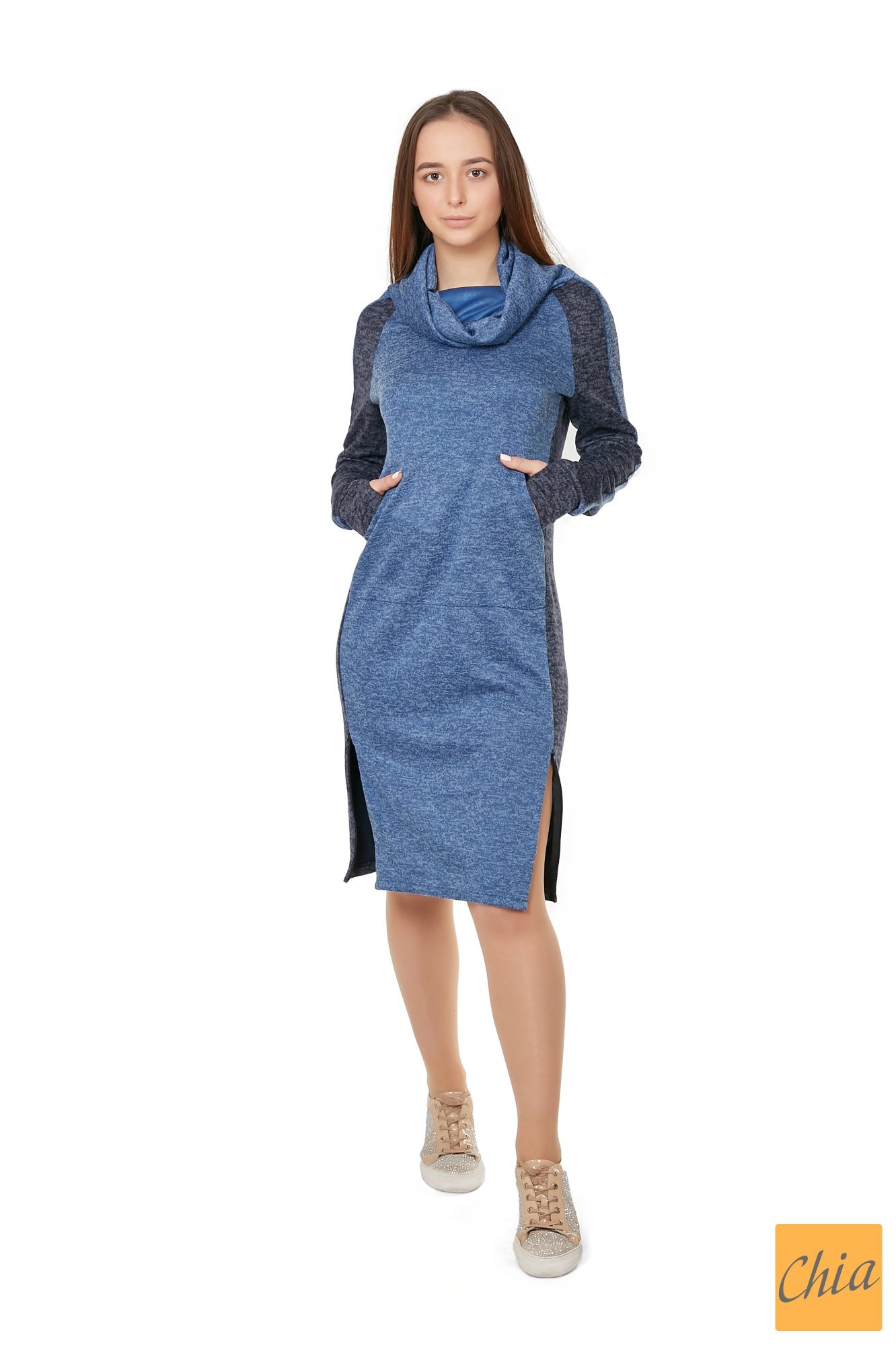 Спортивное Комбинированное Платье Из Ангоры