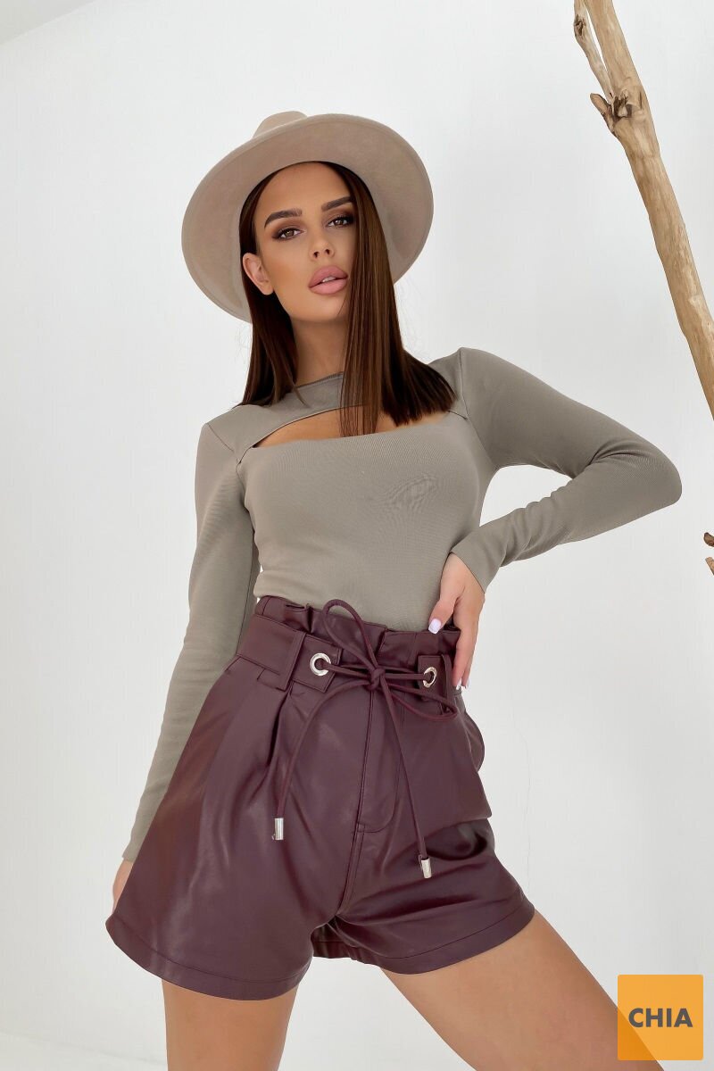 Шорты из экокожи