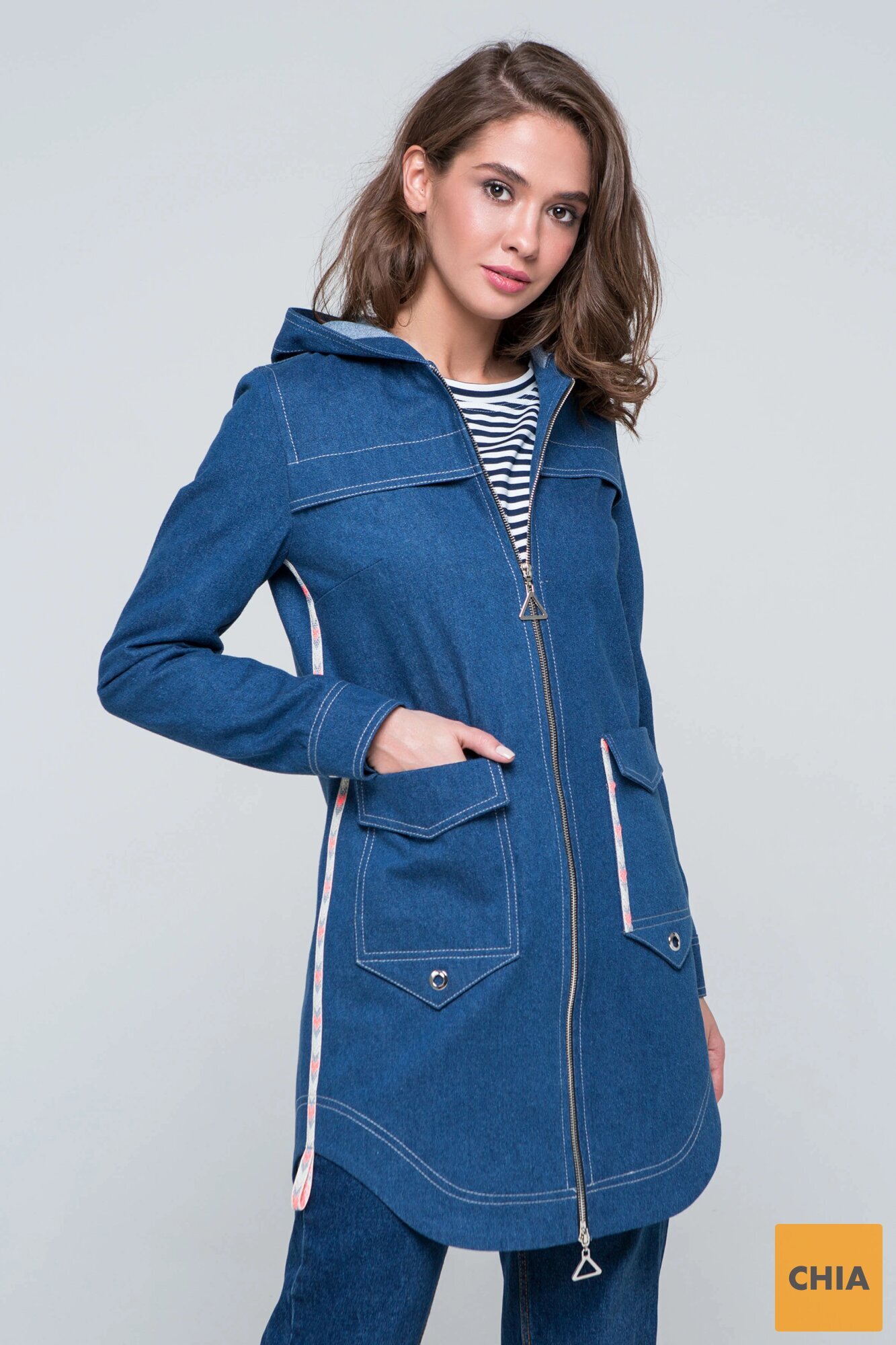 Куртка джинс Эшли синяя