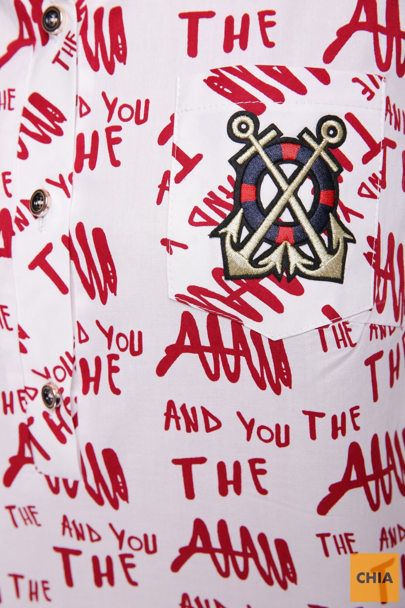 Рубашка Ангелина Красная Газета