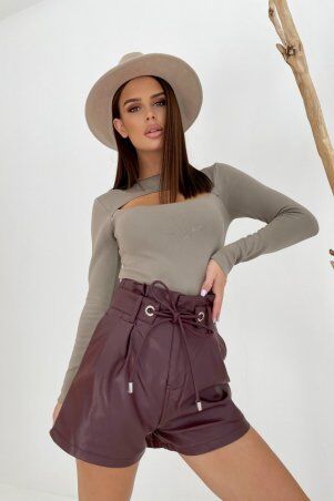 Шорты из экокожи