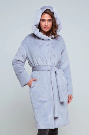 Шуба Эдит серый