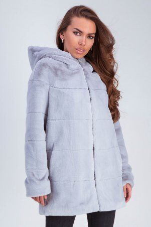 Шуба Тиа серый