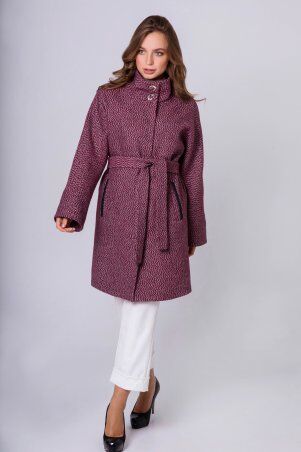 Пальто Жаклин твид вишня