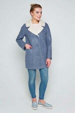 Пальто Грейс серо-голубой