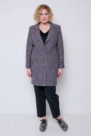 Пальто Аида серо-розовый
