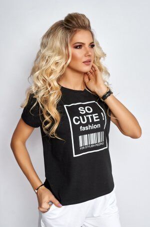 Стильная футболка чёрная