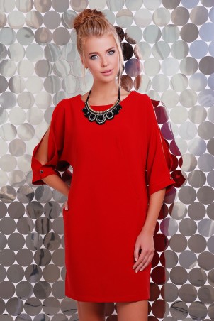 Zefir: Платье с украшением в комплекте CHOKER красное - фото 1