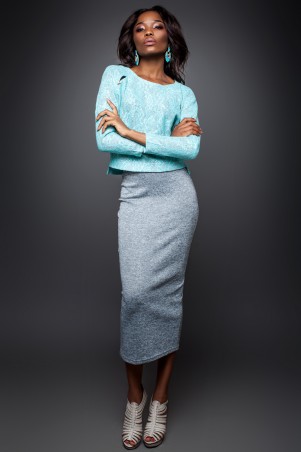 Jadone Fashion: Костюм (блуза и юбка) Лукас М-4 - фото 1