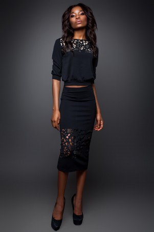 Jadone Fashion: Костюм (блуза и юбка) Кэролайн М-1 - фото 1