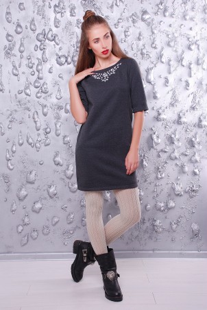 TessDress: Платье в стиле оверсайз "Next" gray 1405 - фото 1
