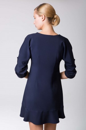 Zefir: Платье с воланом по низу LUX темно-синее - фото 10