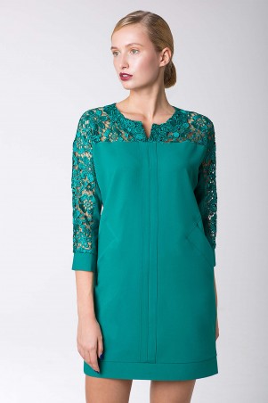 Zefir: Платье с карманами FORS зеленое - фото 1