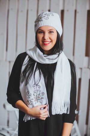 BIBI-Brand: Набор шапка и шарф С камнями - фото 1