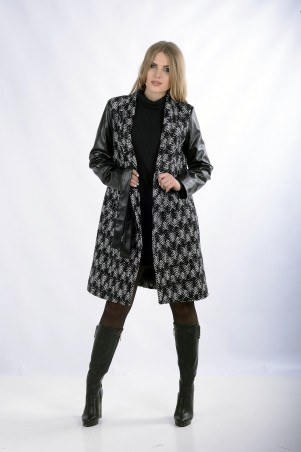 InRed: Пальто "KELLY" черно-белое 205 - фото 1