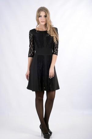 InRed: Платье  "ELEANOR" черное 7260 - фото 1