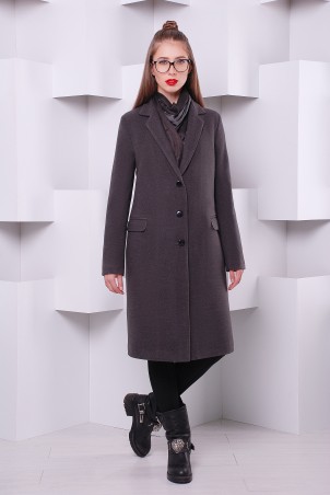 TessDress: Пальто "Классик-2" утепленное серый 3049 - фото 1