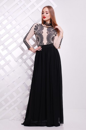 Glem: Платье Кружево черное Памония д/р - фото 1