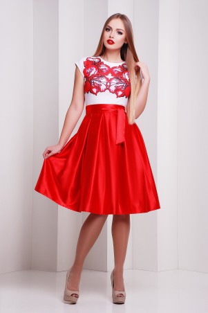 Glem: Платье Ирис красный  Ирика б/р - фото 1