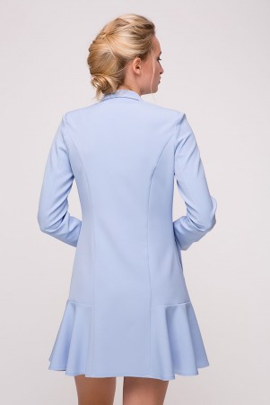 Zefir: Платье с жемчужными пуговицами SOLI голубое - фото 3