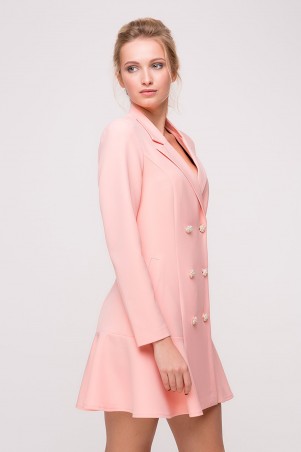 Zefir: Платье с жемчужными пуговицами SOLI розовое - фото 1