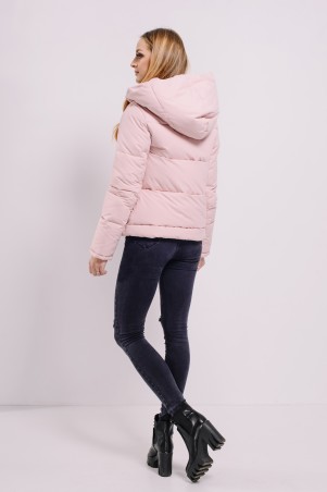 Lilo: Розовая короткая куртка-пуховик с капюшоном 8118 - фото 4