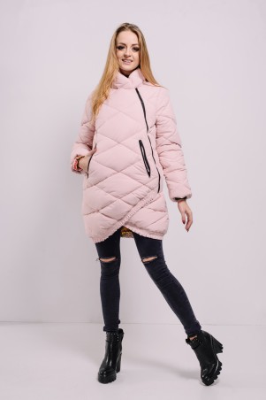 Lilo: Розовая куртка-пуховик косуха 8128 - фото 1