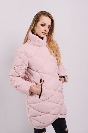 Lilo: Розовая куртка-пуховик косуха 8128 - фото 5