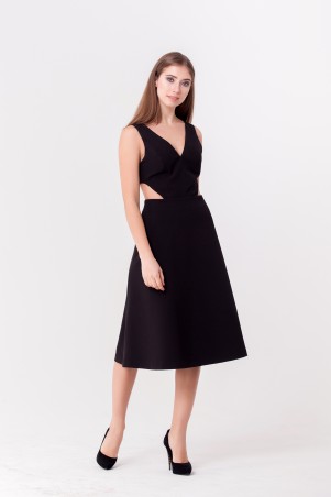 Marterina: Платье с полуоткрытой спиной черное K04P41KM19 - фото 1