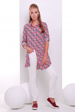 Zefir: Платье-рубашка в клетку TAYLOR розовая - фото 1