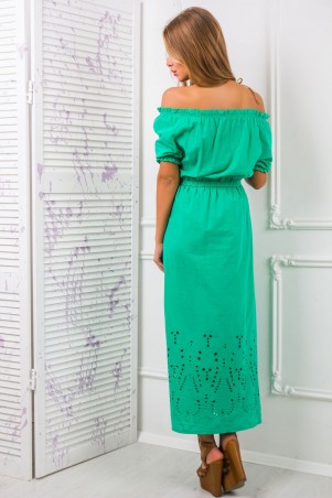 Zefir: Платье-сарафан из цветного шитья АЛЕСЯ зеленое - фото 3