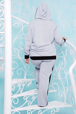 Tatiana: Костюм спортивный с гипюром НАОМИ серый - фото 3