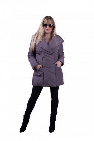 Vicco: Женская осенне-весенняя куртка с поясом на синтепоне KARMEN (цвет тёмно-бежевый) 2286 - фото 1