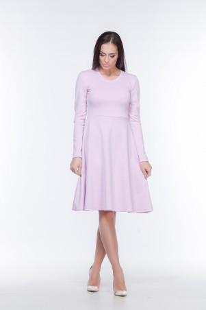 Marterina: Платье с рукавом и юбкой-трапецией розовое K05P07TR11 - фото 1