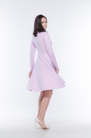 Marterina: Платье с рукавом и юбкой-трапецией розовое K05P07TR11 - фото 2