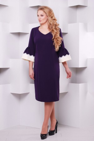 Tatiana: Платье с широким рукавом ШЕРИЛ фиолетовое - фото 1
