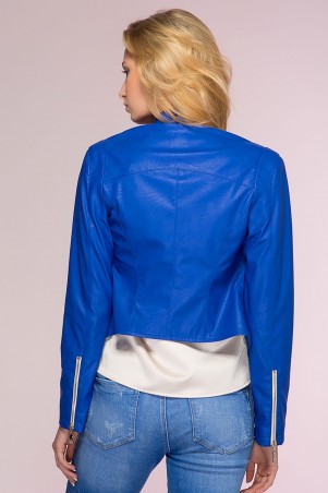 Zefir: Куртка-жакет из искусственной кожи TOP электрик - фото 5