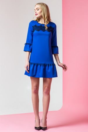 Itelle: Платье синего цвета прямого кроя Лаурел 5913 - фото 1