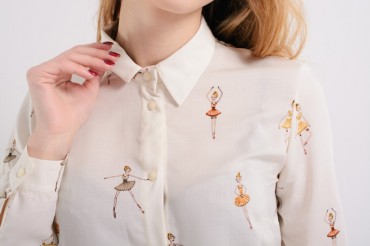 Ляпота: Блузка-рубашка "балерина" 1058 - фото 3