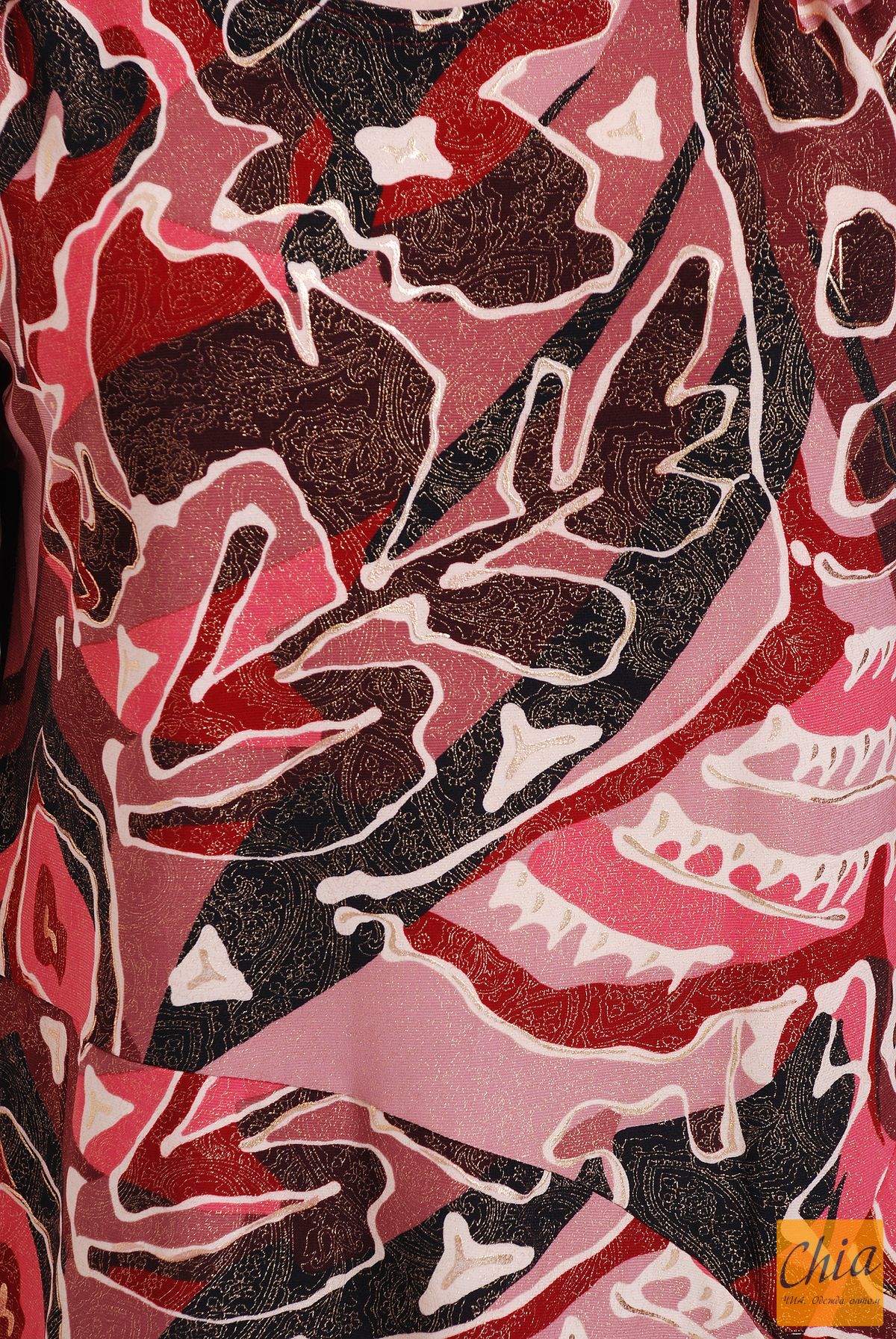 Туника с кольцом принт "микс"