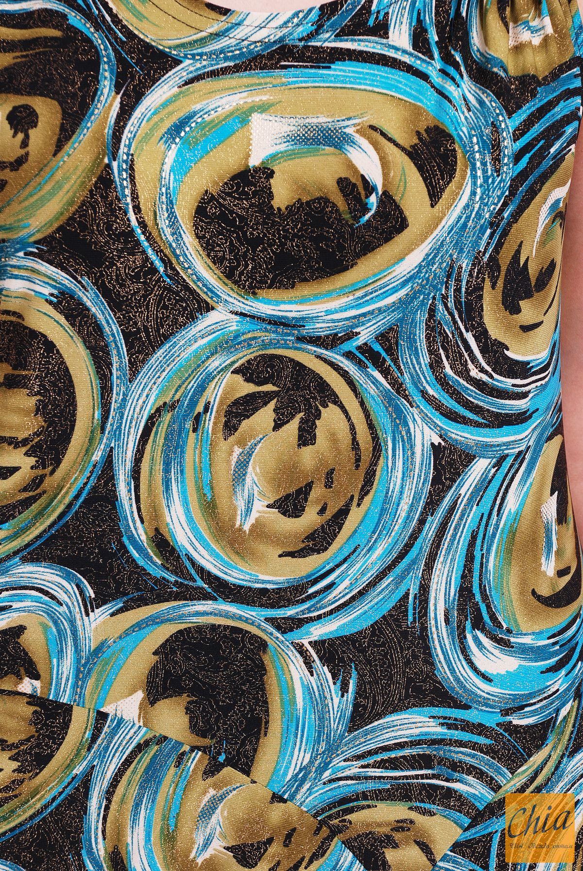 Туника с кольцом принт "круги"