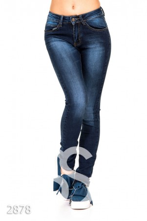 ISSA PLUS: Темно-синие классические узкие джинсы 2878_синий - фото 1